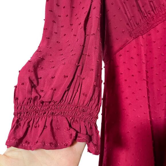 Gal Meets Glam Andrea Swiss Dot Mini Dress Size 00 Candy Red Apple Retro Event - Picture 8 of 10